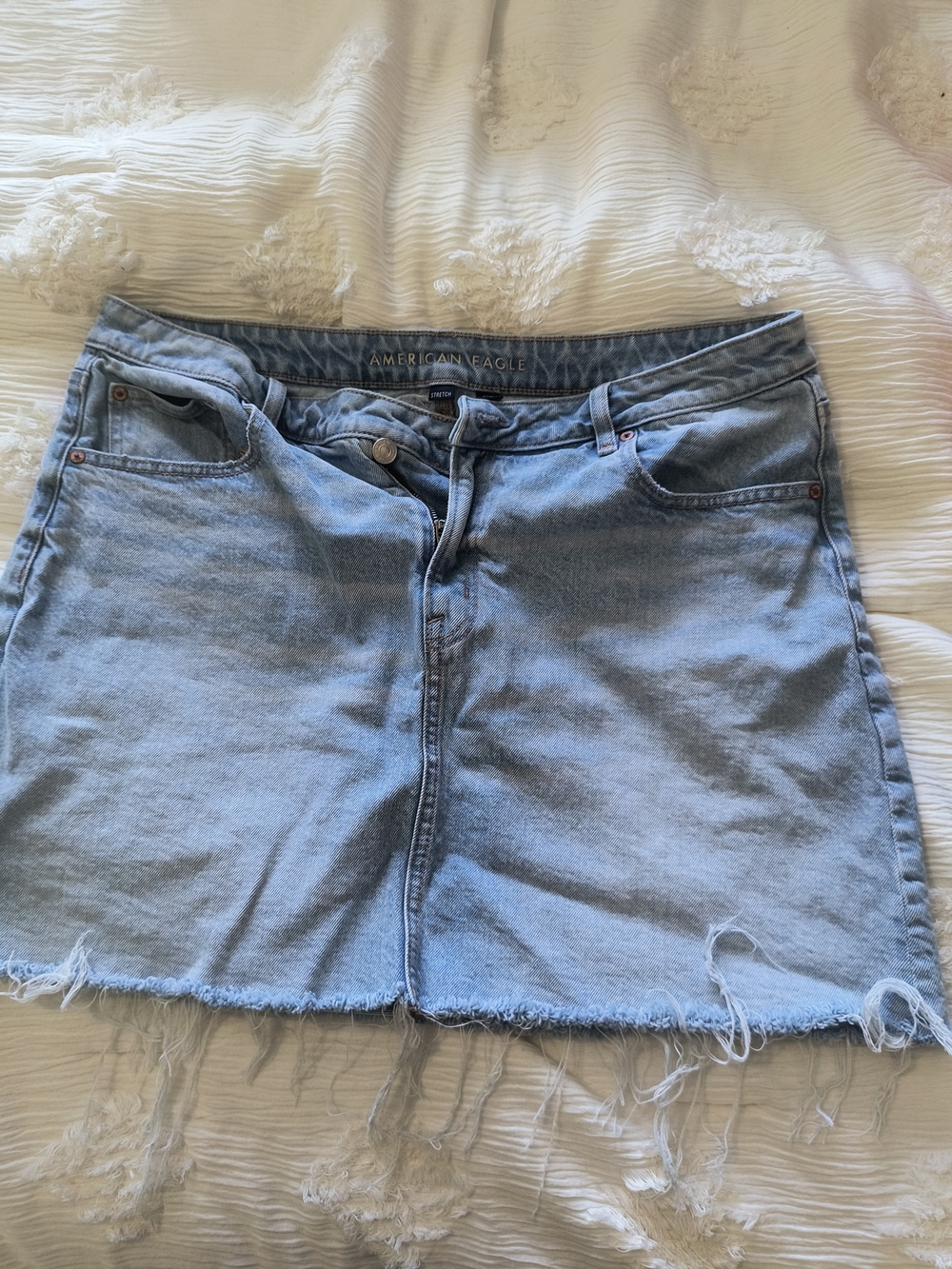American Eagle Outfitters Light Blue Denim Mini Skirt
